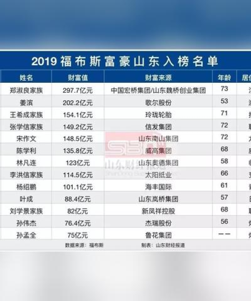 临沂富豪世界排名揭秘：临沂富豪排行
